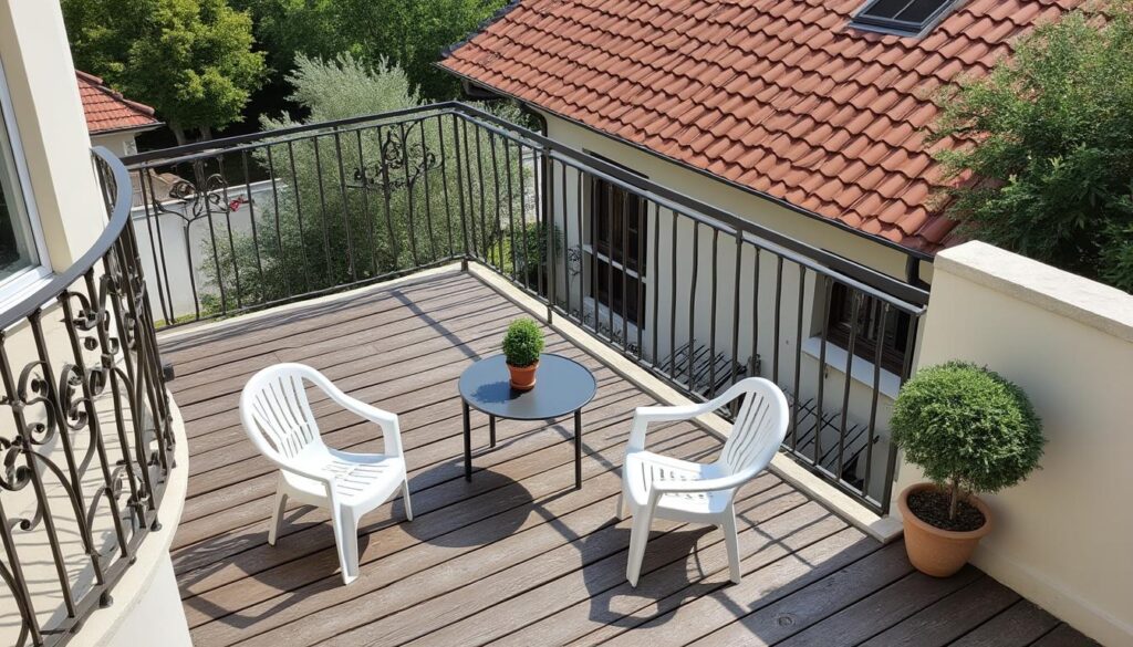 découvrez les règles et distances légales à respecter pour une terrasse avec vue plongeante sur le voisin, afin d'assurer le respect de la vie privée et éviter les litiges.