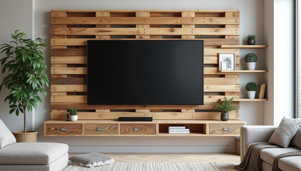 apprenez à fabriquer une paroi tv originale et économique avec des palettes grâce à ce guide facile et complet, étape par étape.